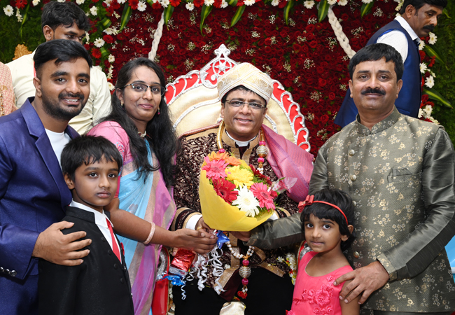 Bro Andrew Richard celebrates his 60th Birthday with grandneur amidst a large number of devotees here on Sunday, 16th, 2023, at Grace Ministry Prayer Centre Budigere in Bangalore with a myriad of wishes.